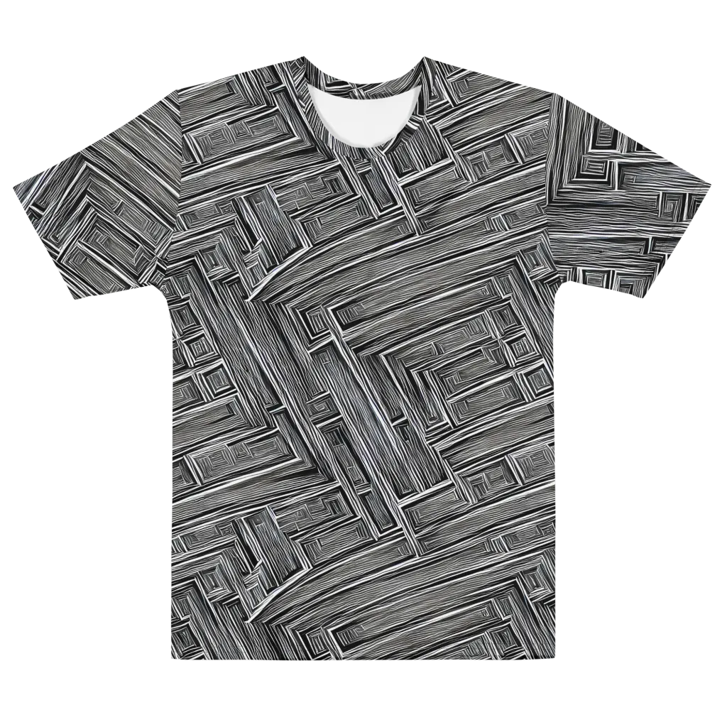 Architectural Grain on Men's Cotton Crew Neck T-Shirt — Front