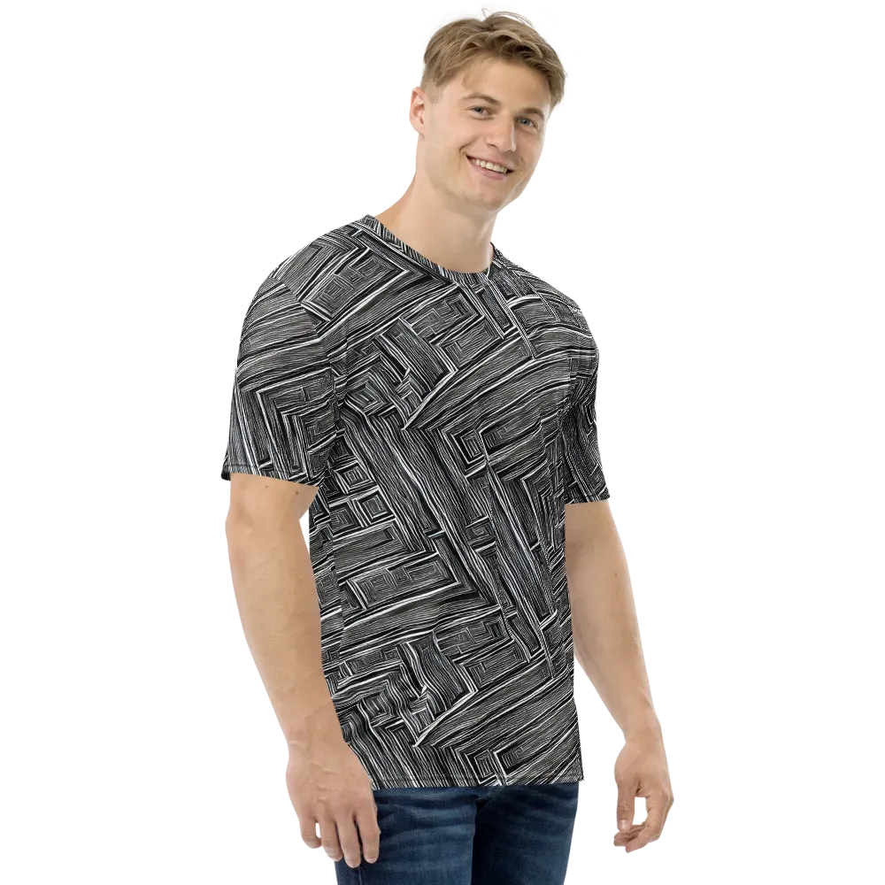 Architectural Grain on Men's Crew Neck T-Shirt — Right