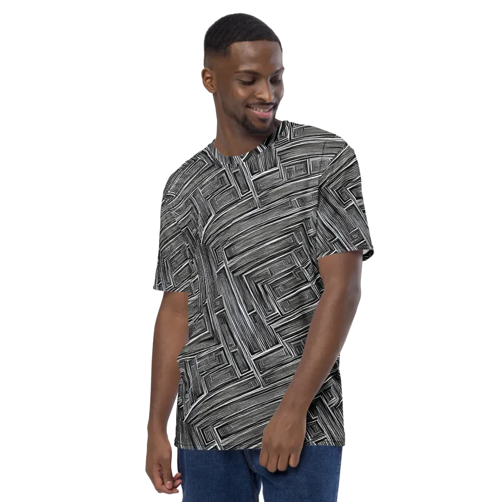 Architectural Grain on Men's Crew Neck T-Shirt — Left