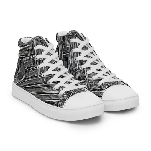 Architectural Grain on a Women's High Top Canvas Shoes