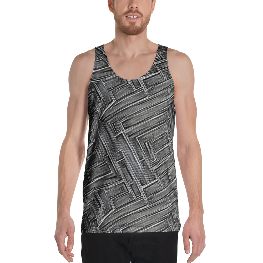 Architectural Grain on Men's Tank Top — Front