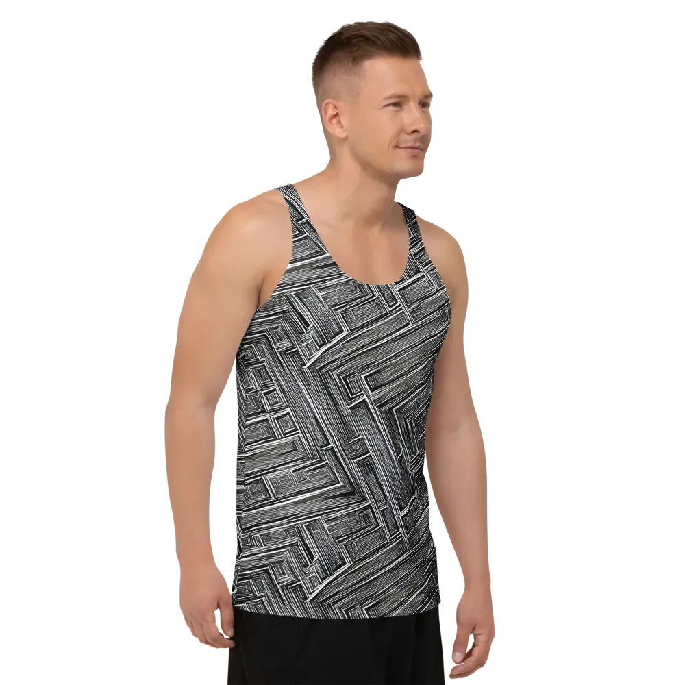 Architectural Grain on Men's Tank Top — Right Front