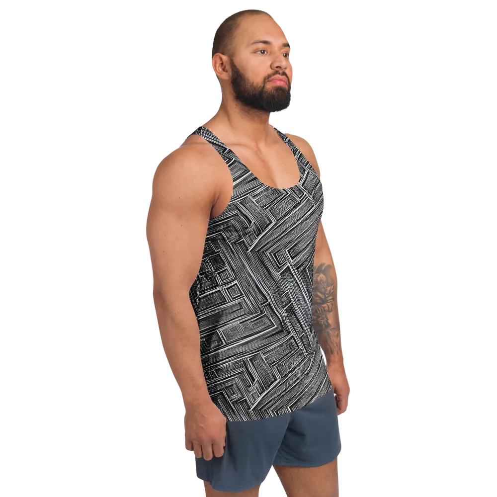 Architectural Grain on Men's Tank Top — Right Front