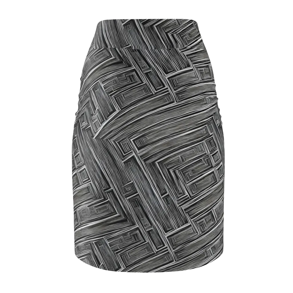 Architectural Grain on Pencil Skirt — Back