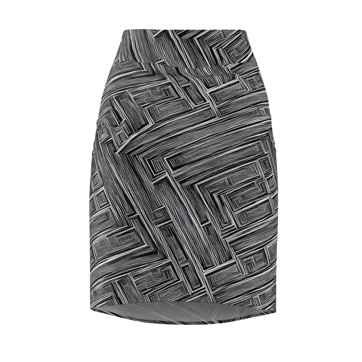 Architectural Grain on Pencil Skirt — Front