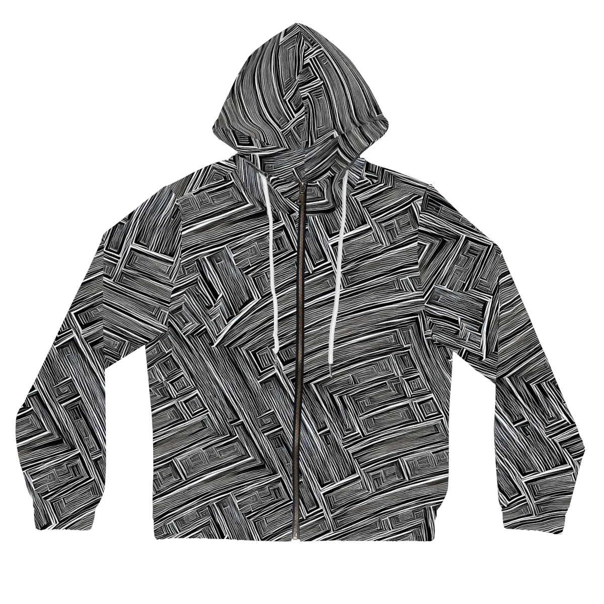 Architectural Grain on Women's Full-Zip Hoodie — Front