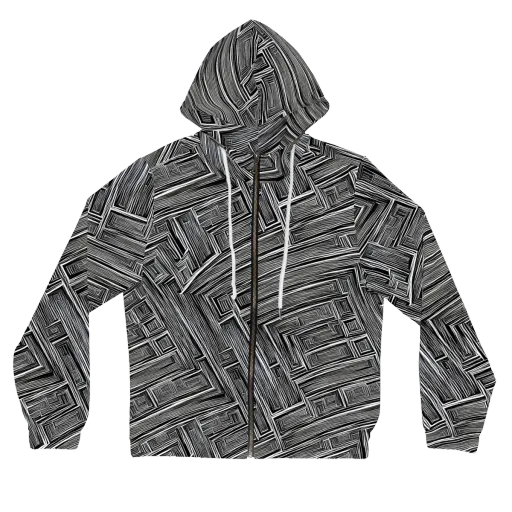 Architectural Grain on a Women's Full-Zip Hoodie