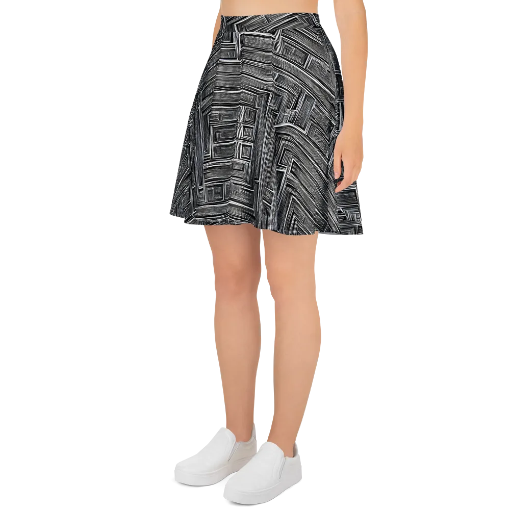 Architectural Grain on Skater Skirt — Left