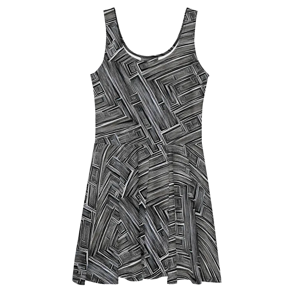 Architectural Grain on Skater Dress — Front