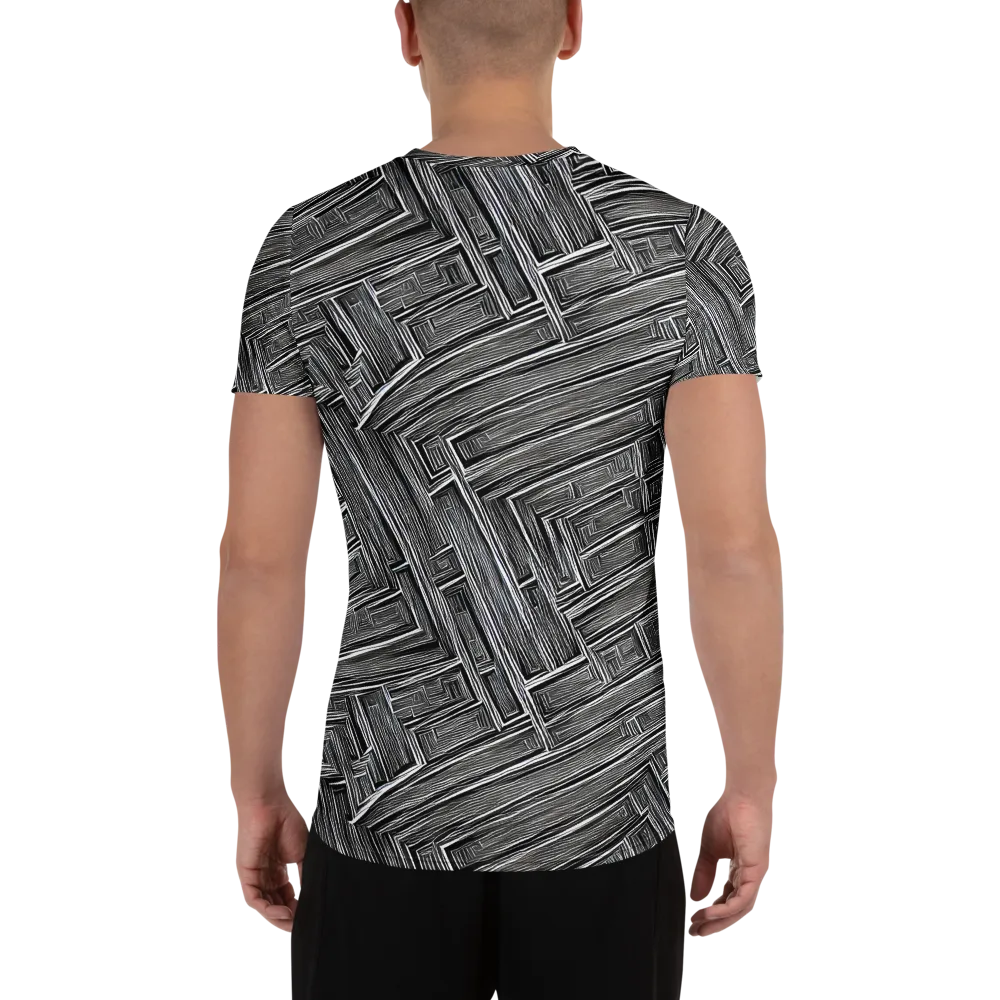 Architectural Grain on Men's Athletic T-Shirt — Back