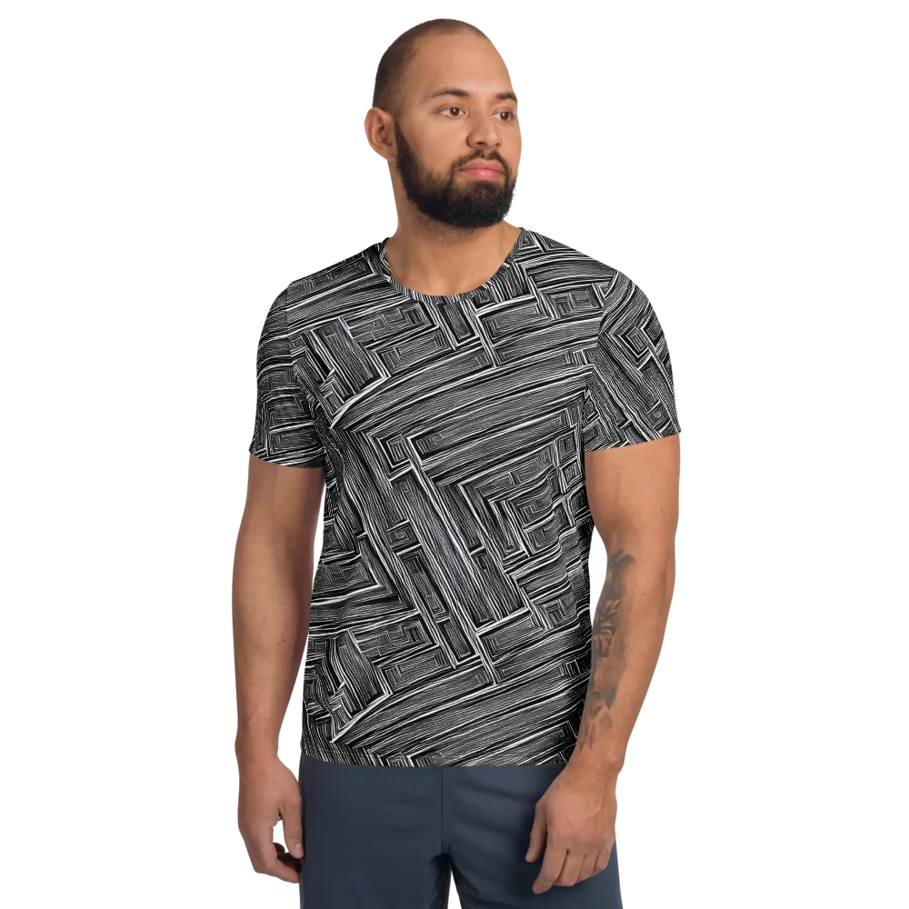 Architectural Grain on Men's Athletic T-Shirt — Front