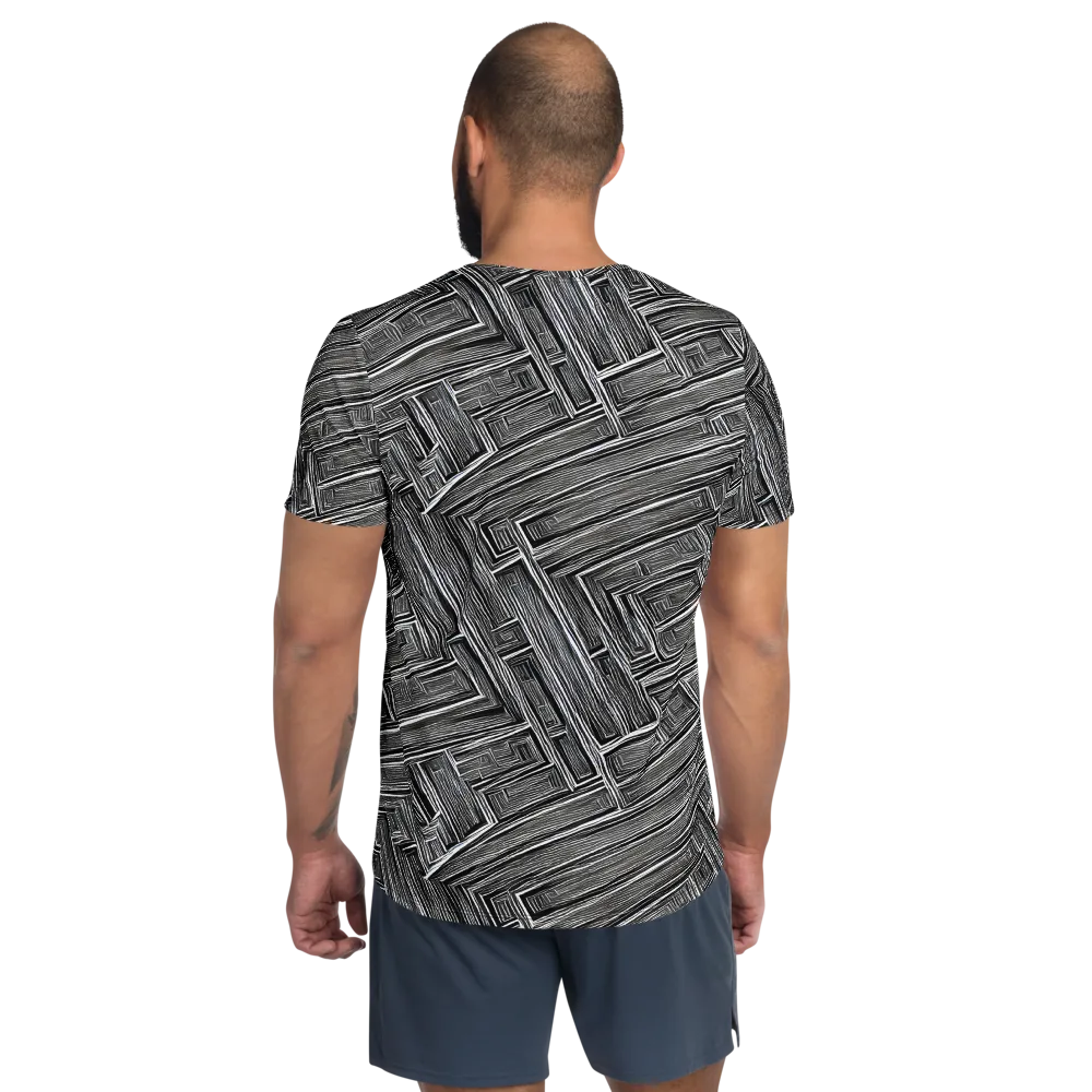 Architectural Grain on Men's Athletic T-Shirt — Back
