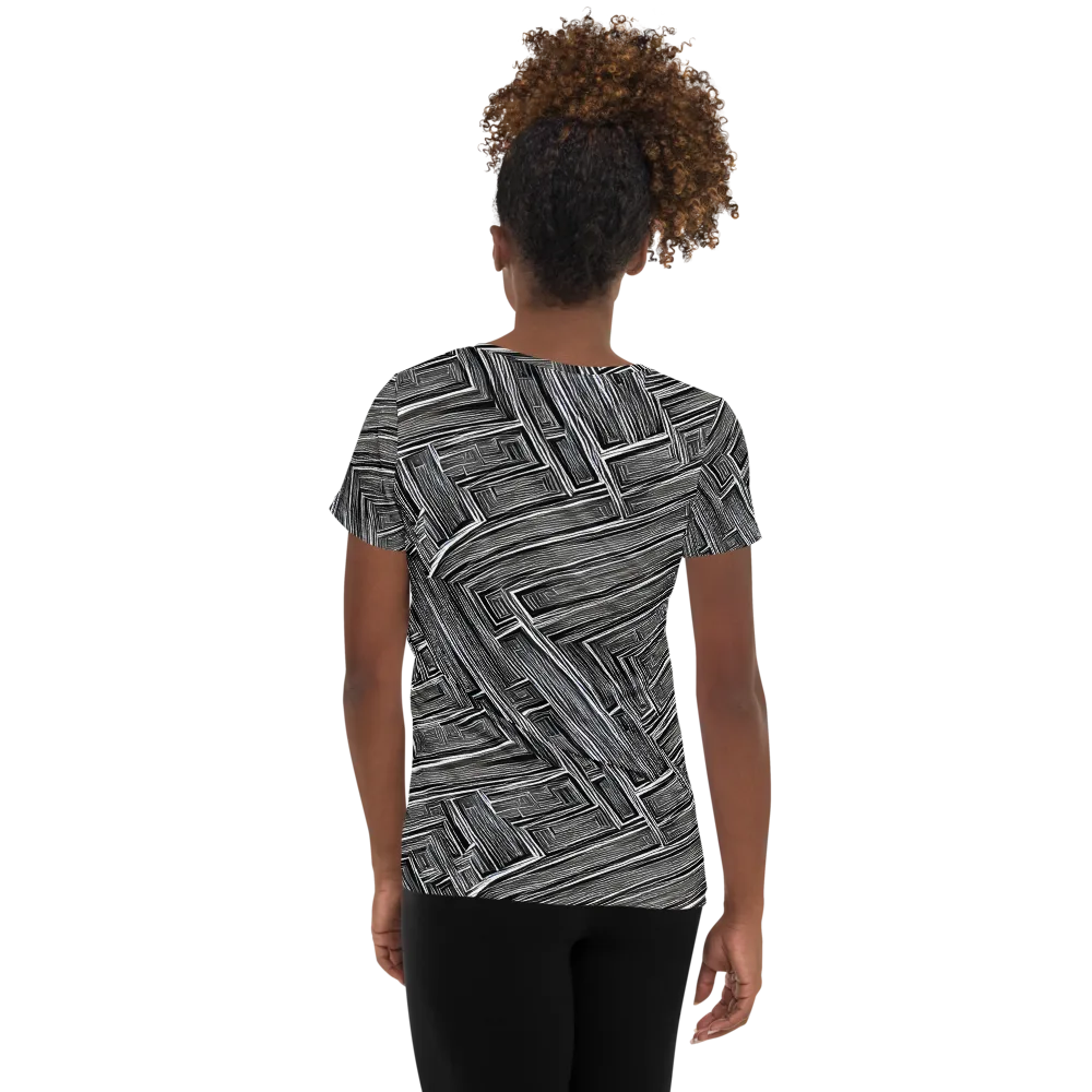 Architectural Grain on Women's Athletic T-Shirt — Back