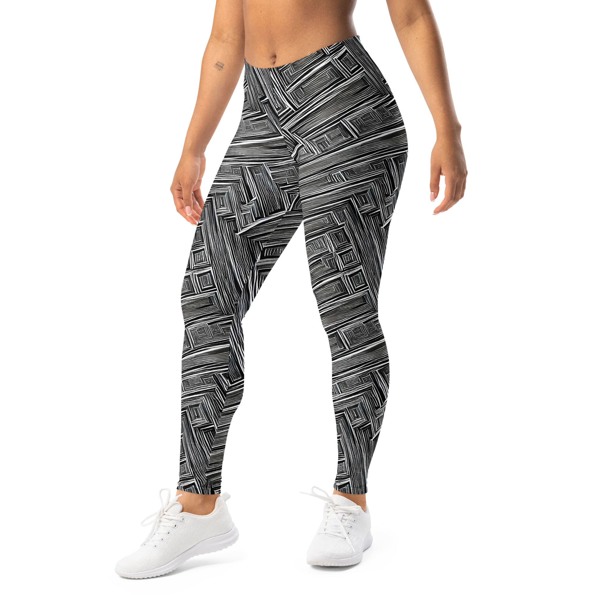 Architectural Grain on Leggings — Left Front