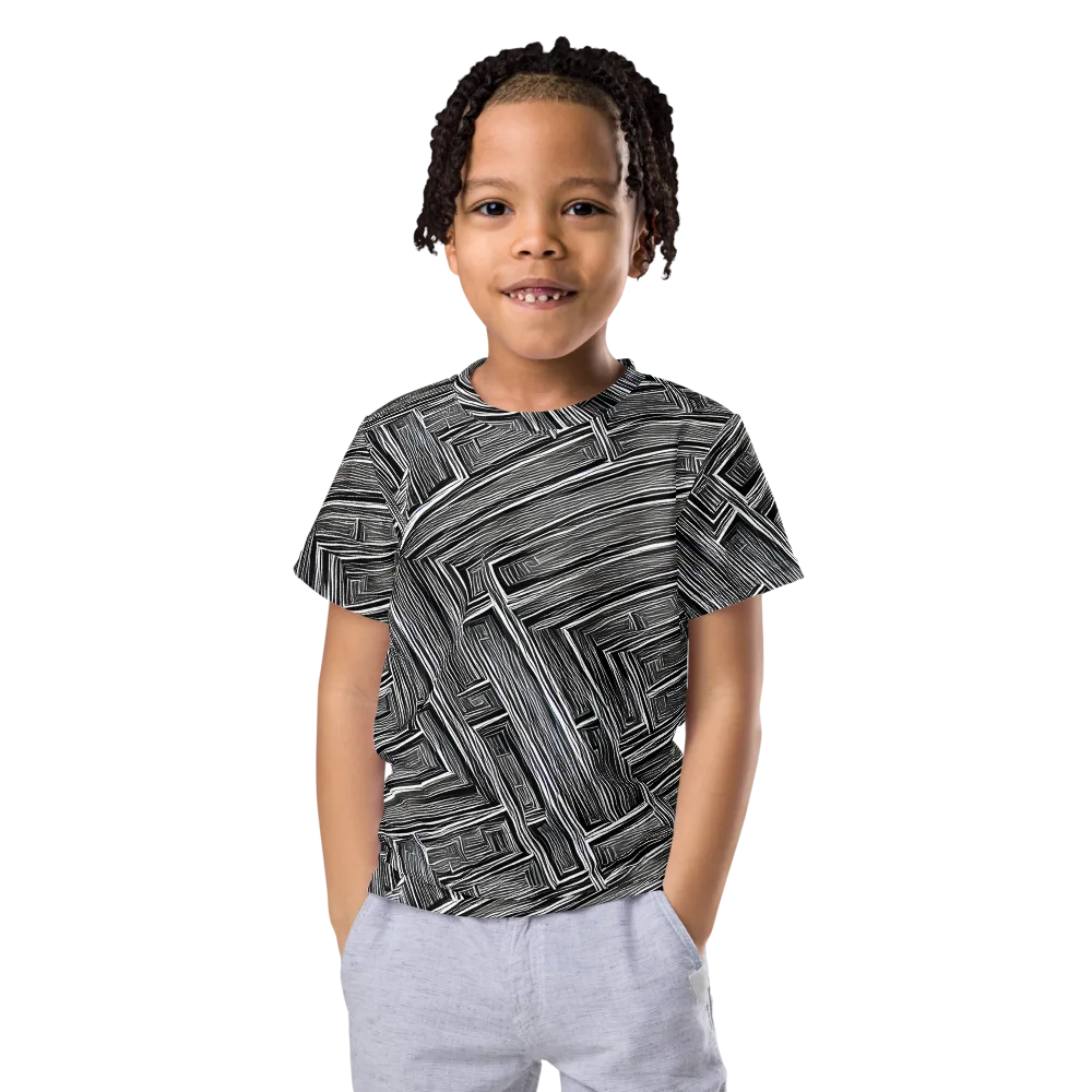 Architectural Grain on Kids Crew Neck T-Shirt — Front