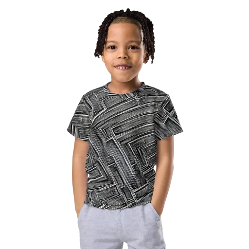 Architectural Grain on a Kids Crew Neck T-Shirt