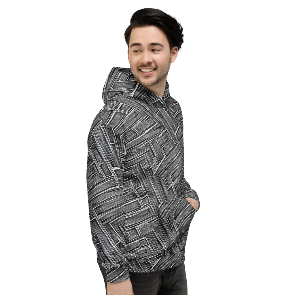Architectural Grain on Hoodie — Right
