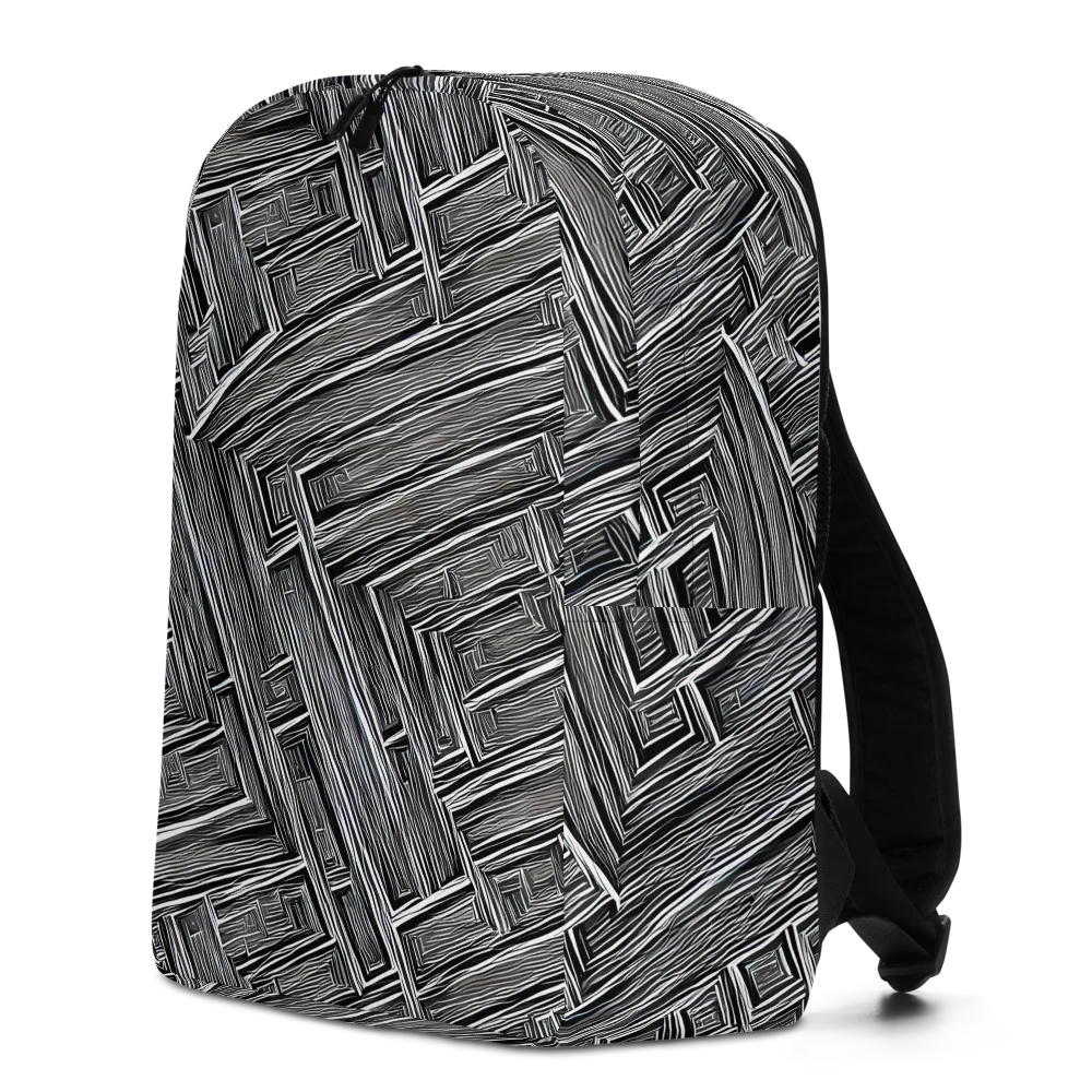 Architectural Grain on Minimalist Backpack — Left