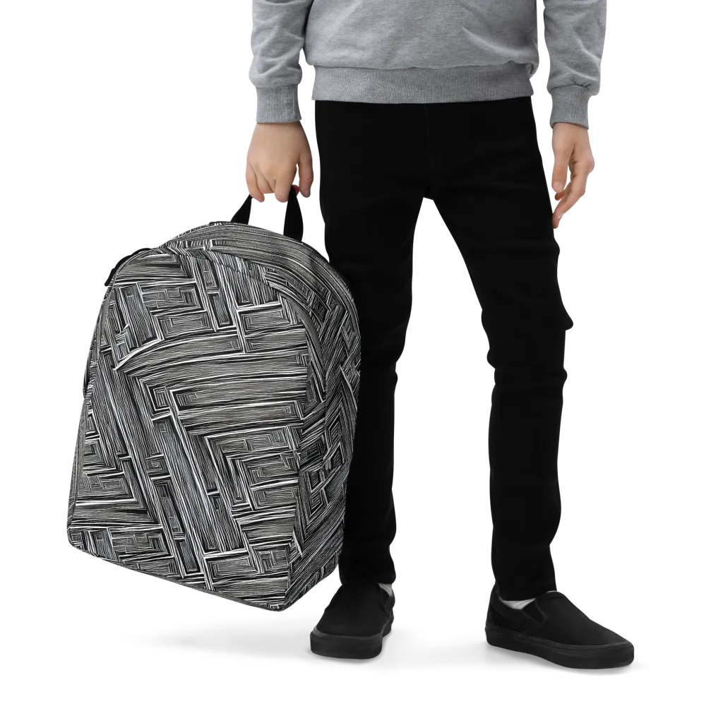 Architectural Grain on Minimalist Backpack — Zoomed-in