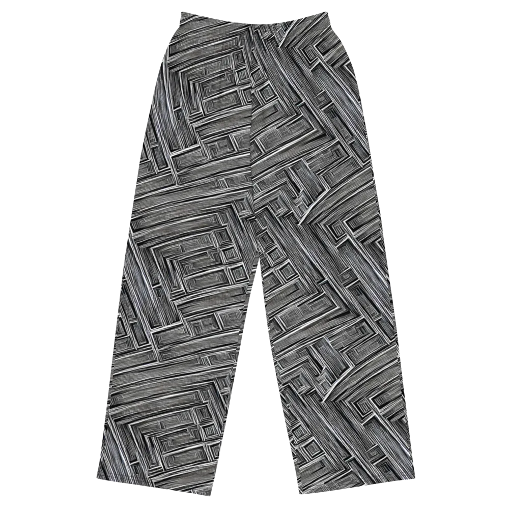 Architectural Grain on Wide-Leg Pants — Front