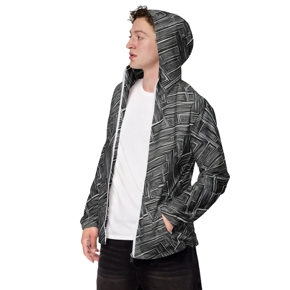 Architectural Grain on Men's Windbreaker — Left Front