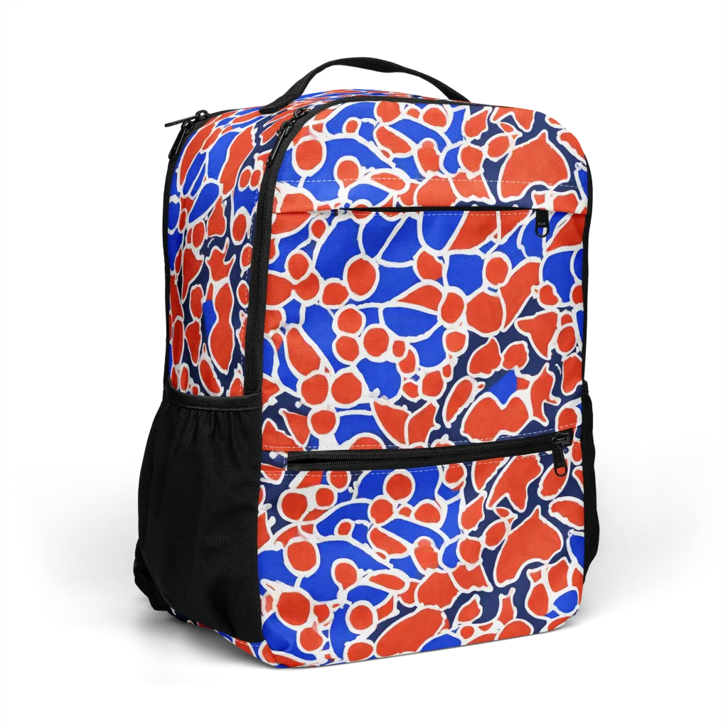 Cobalt Confetti on Utility Backpack — Right Front