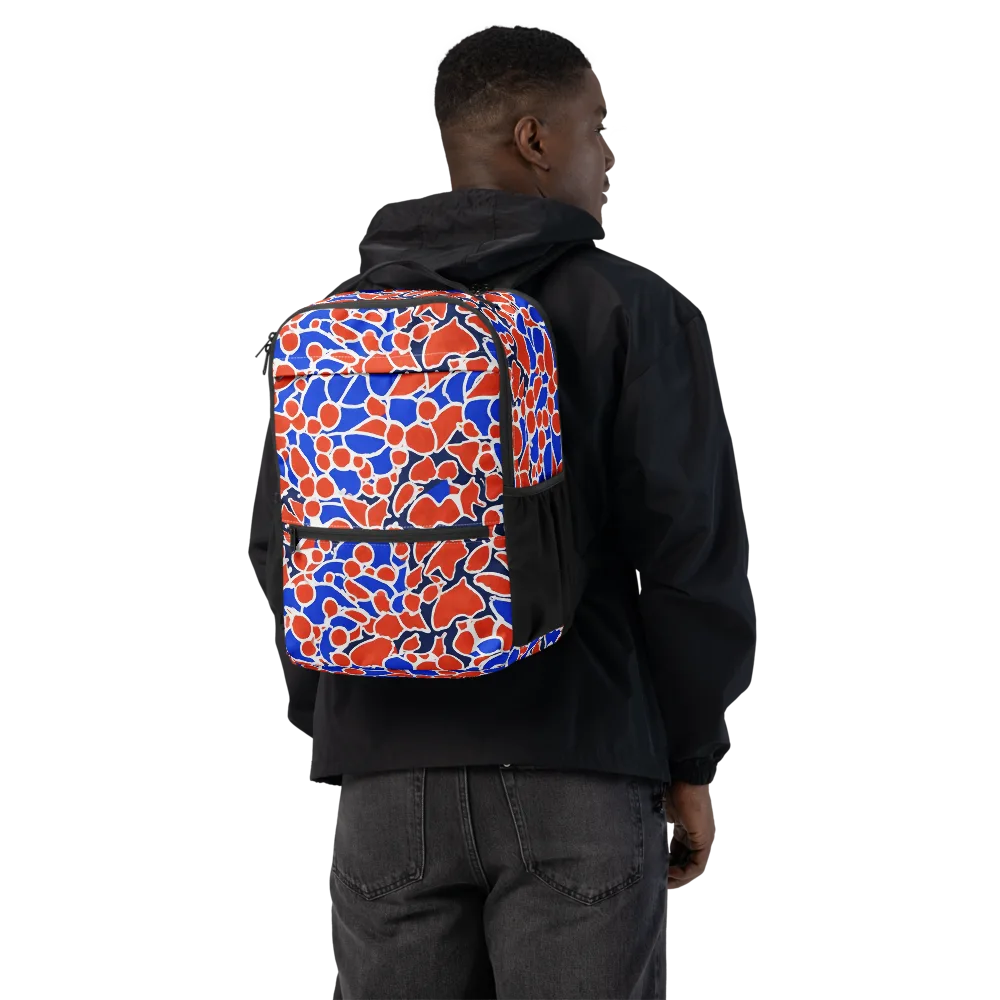 Cobalt Confetti on Utility Backpack — Back