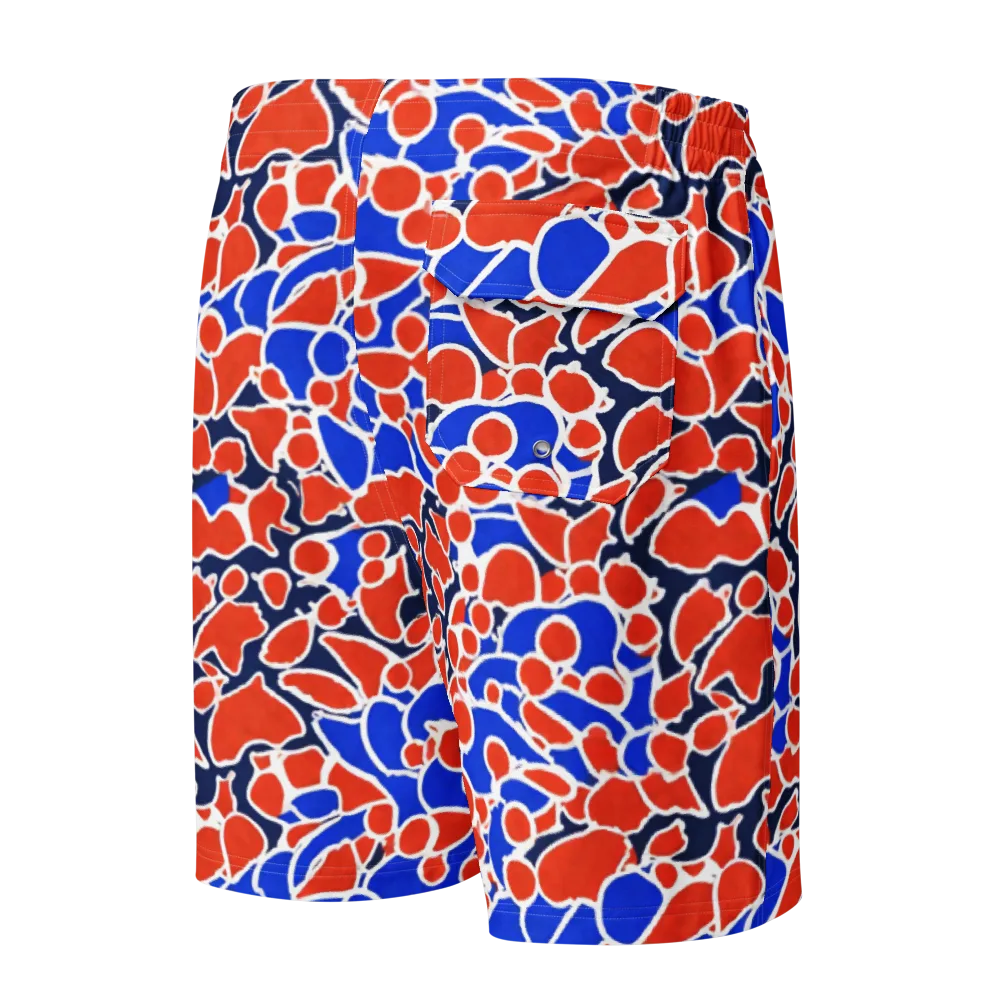 Cobalt Confetti on Men's Board Shorts — Back