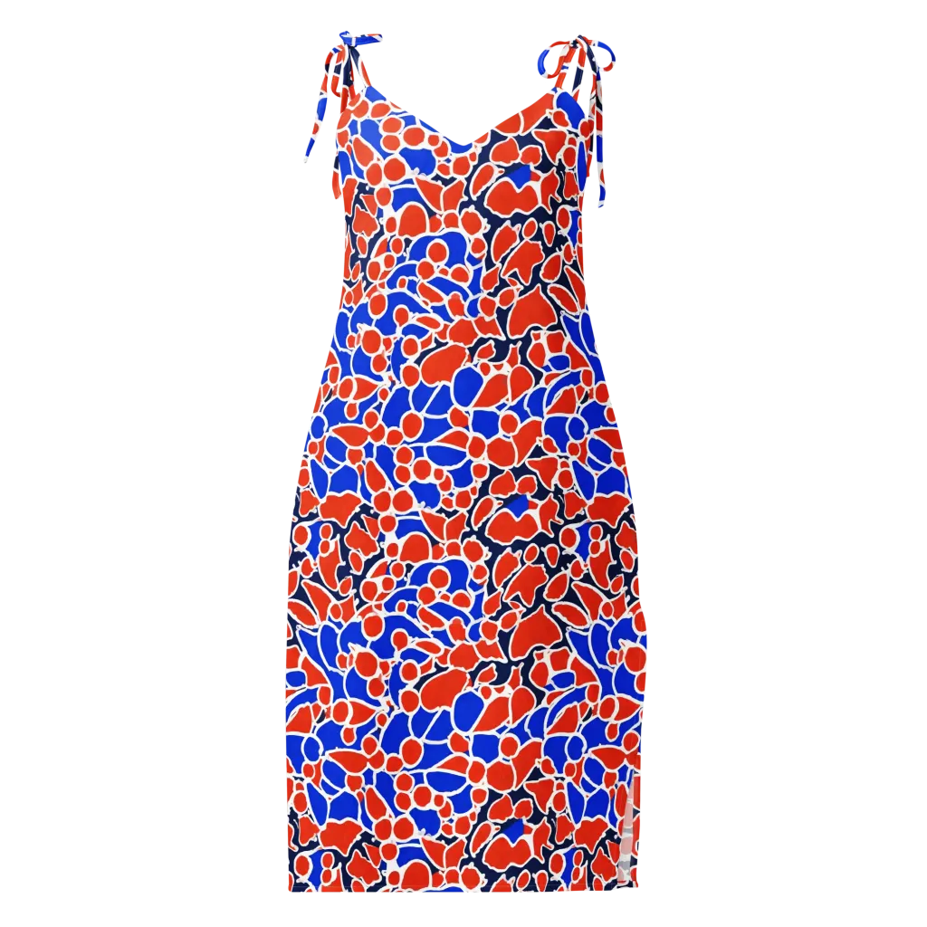 Cobalt Confetti on Slip Dress — Front