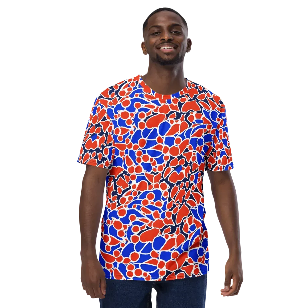 Cobalt Confetti on Men's Crew Neck T-Shirt — Front