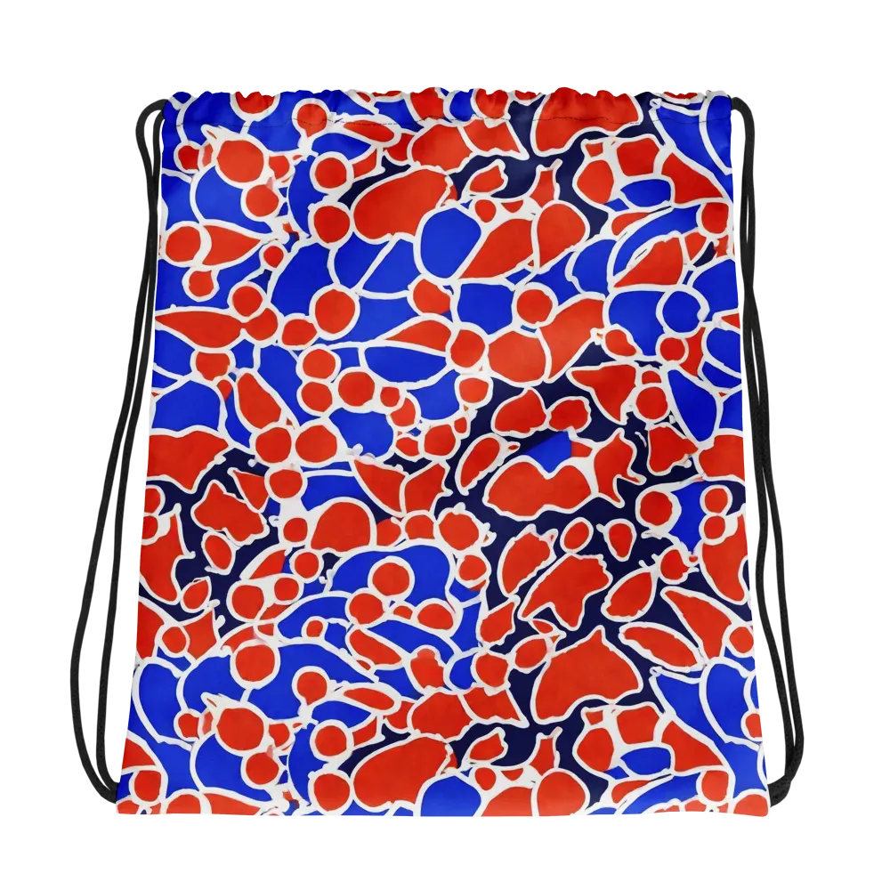 Cobalt Confetti on Drawstring Bag — Photo