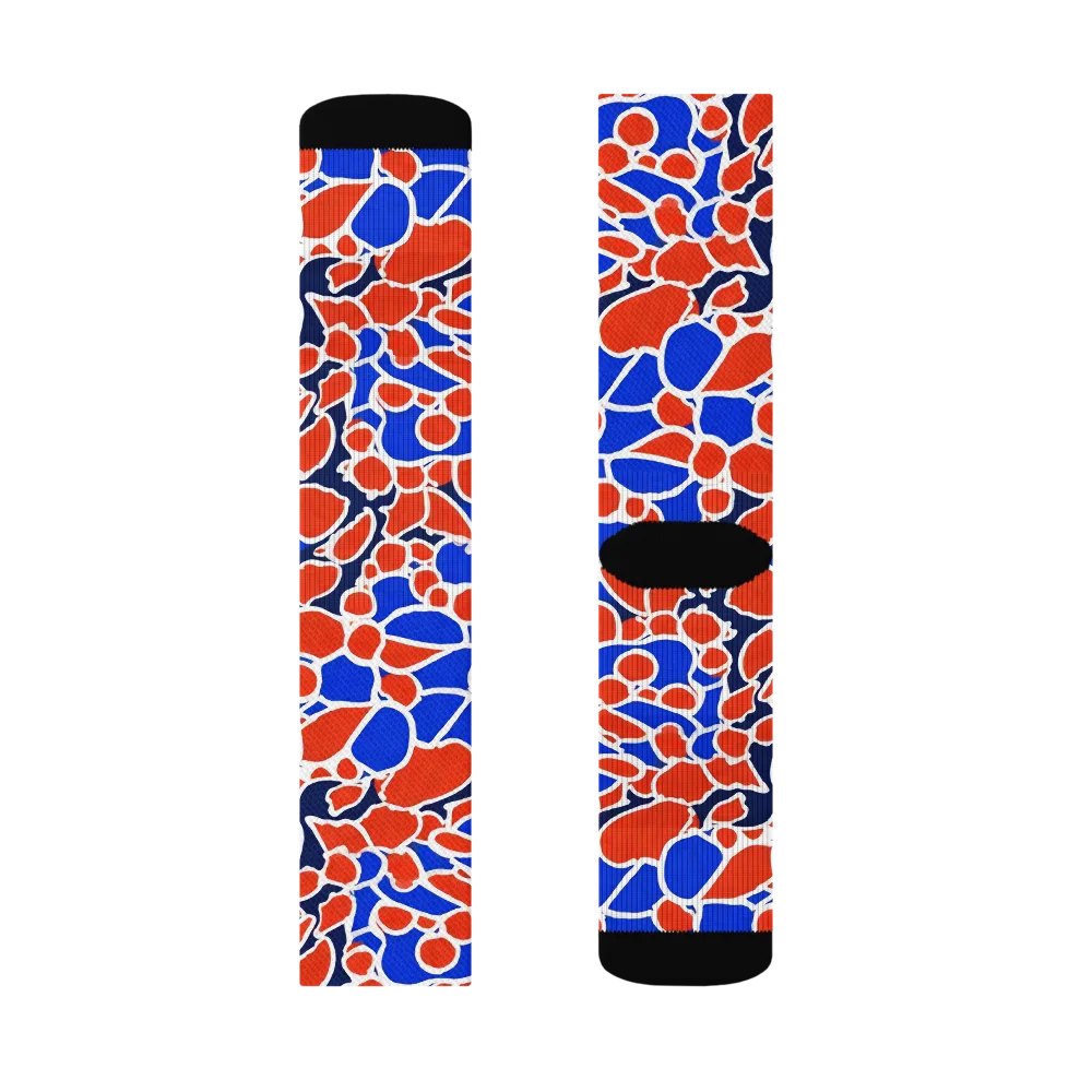Cobalt Confetti on Socks — Right Sock
