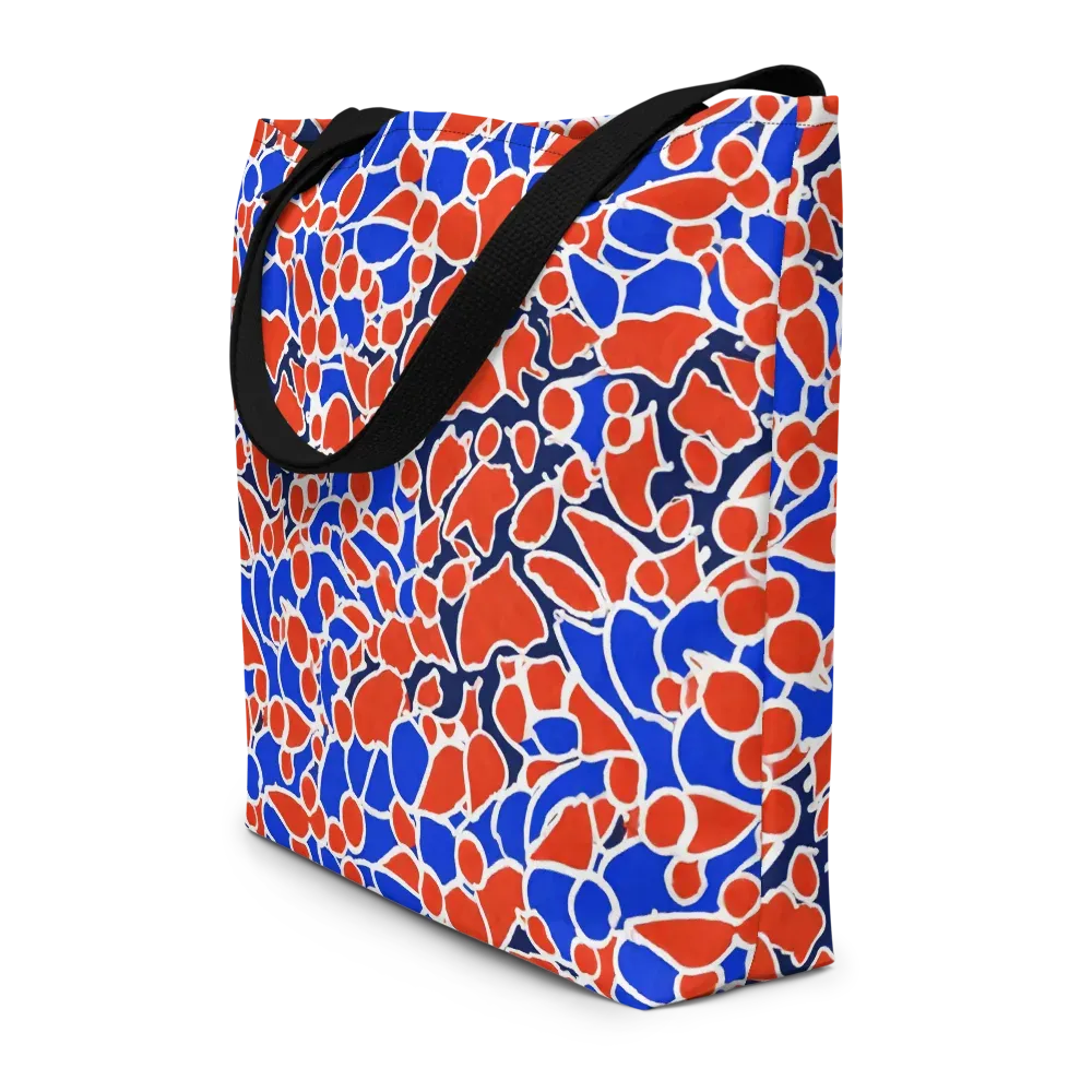 Cobalt Confetti on Large Tote Bag W/ Pocket — Front