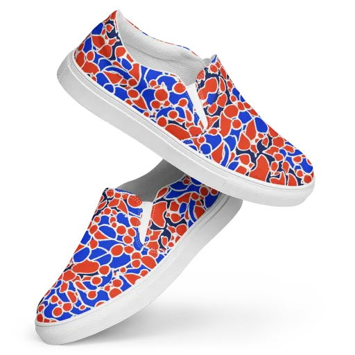Cobalt Confetti on a Women's Slip-On Canvas Shoes