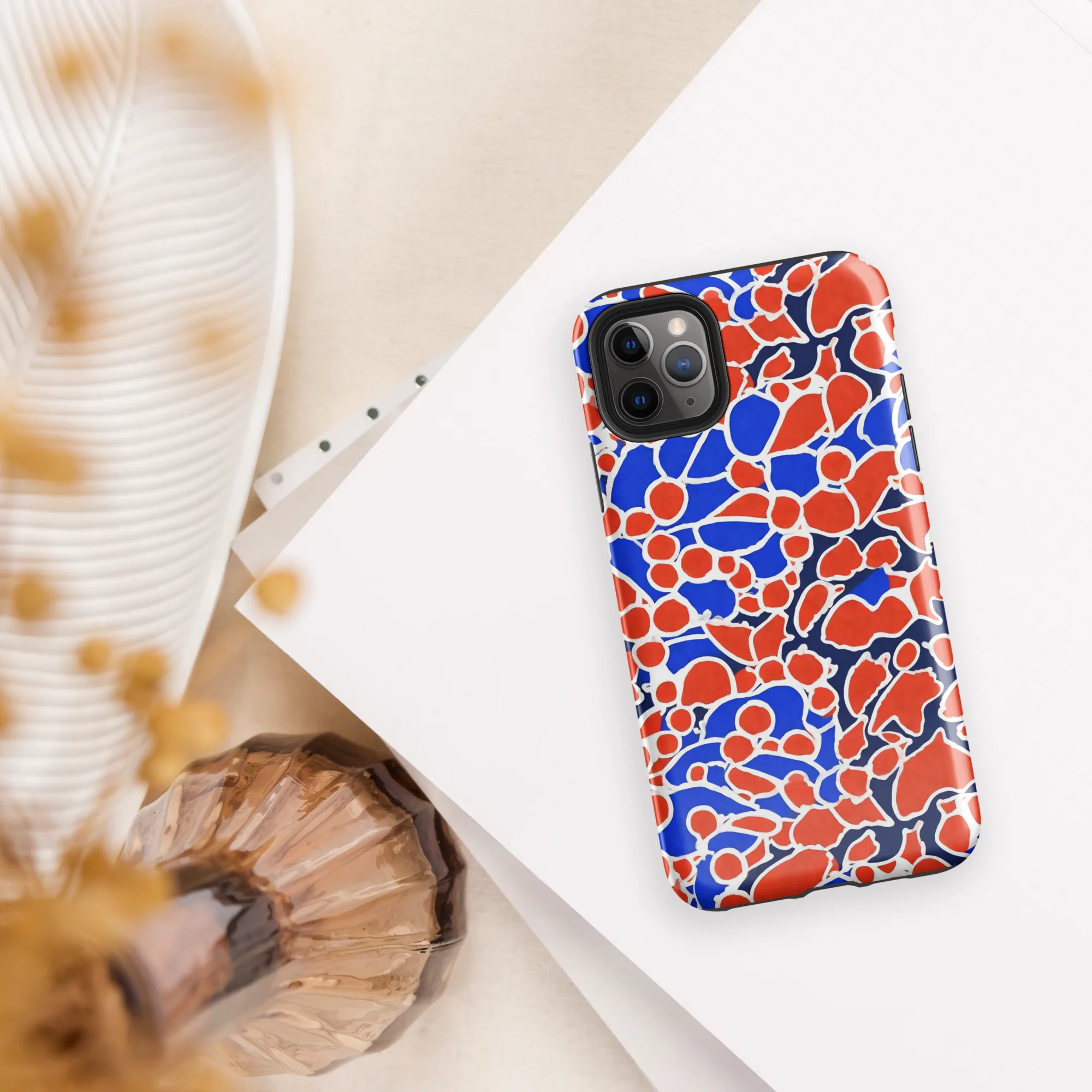 Cobalt Confetti on Tough Case for iPhone® — Front
