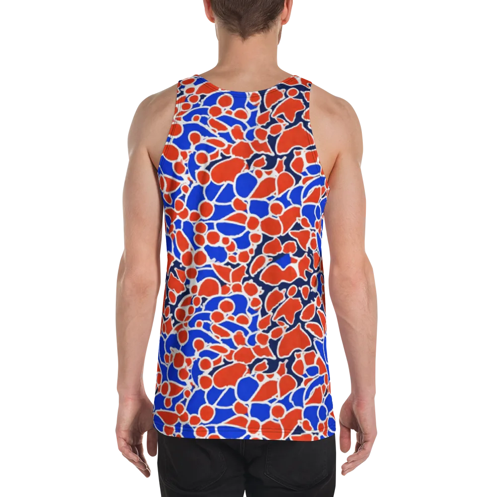 Cobalt Confetti on Men's Tank Top — Back