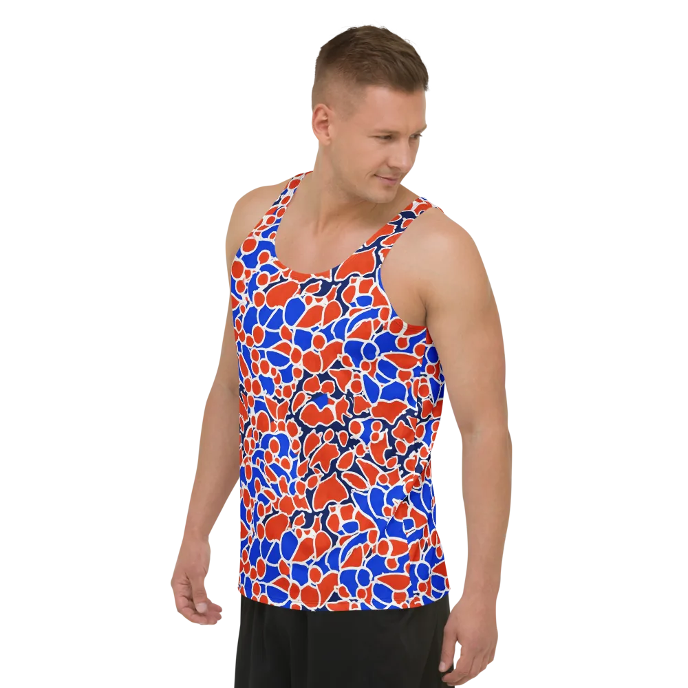 Cobalt Confetti on Men's Tank Top — Left Front
