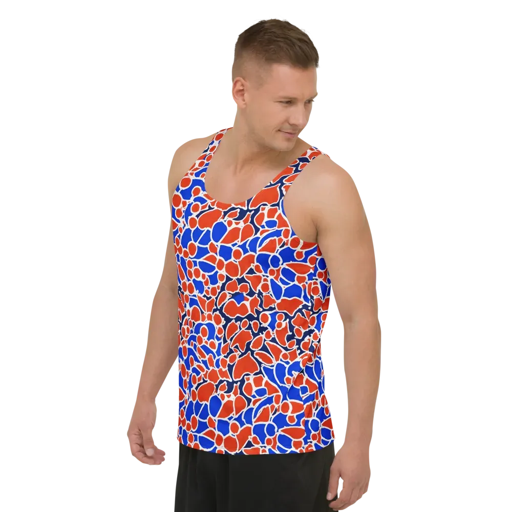 Cobalt Confetti on Men's Tank Top — Left Front