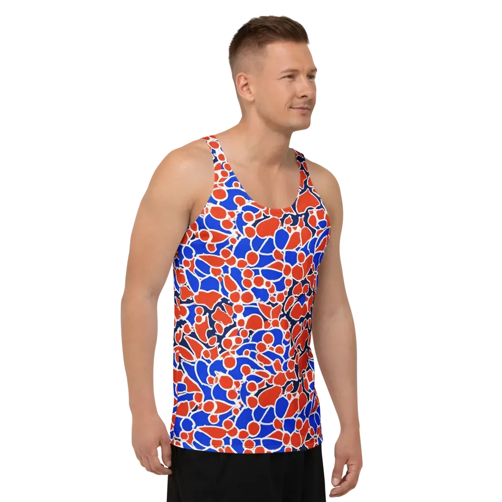 Cobalt Confetti on Men's Tank Top — Right Front