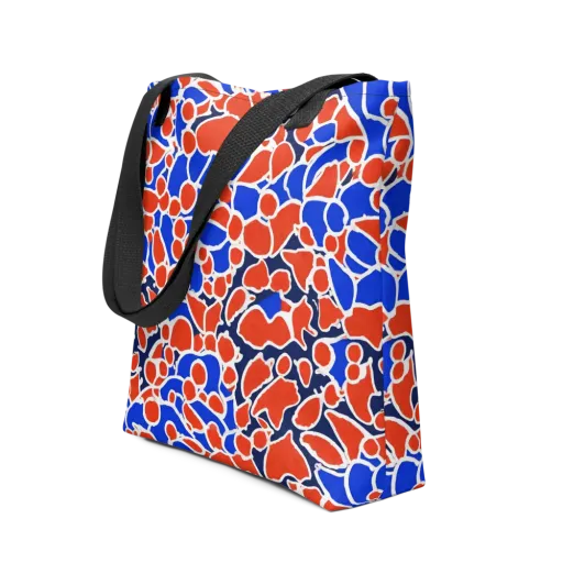Cobalt Confetti on a Tote Bag