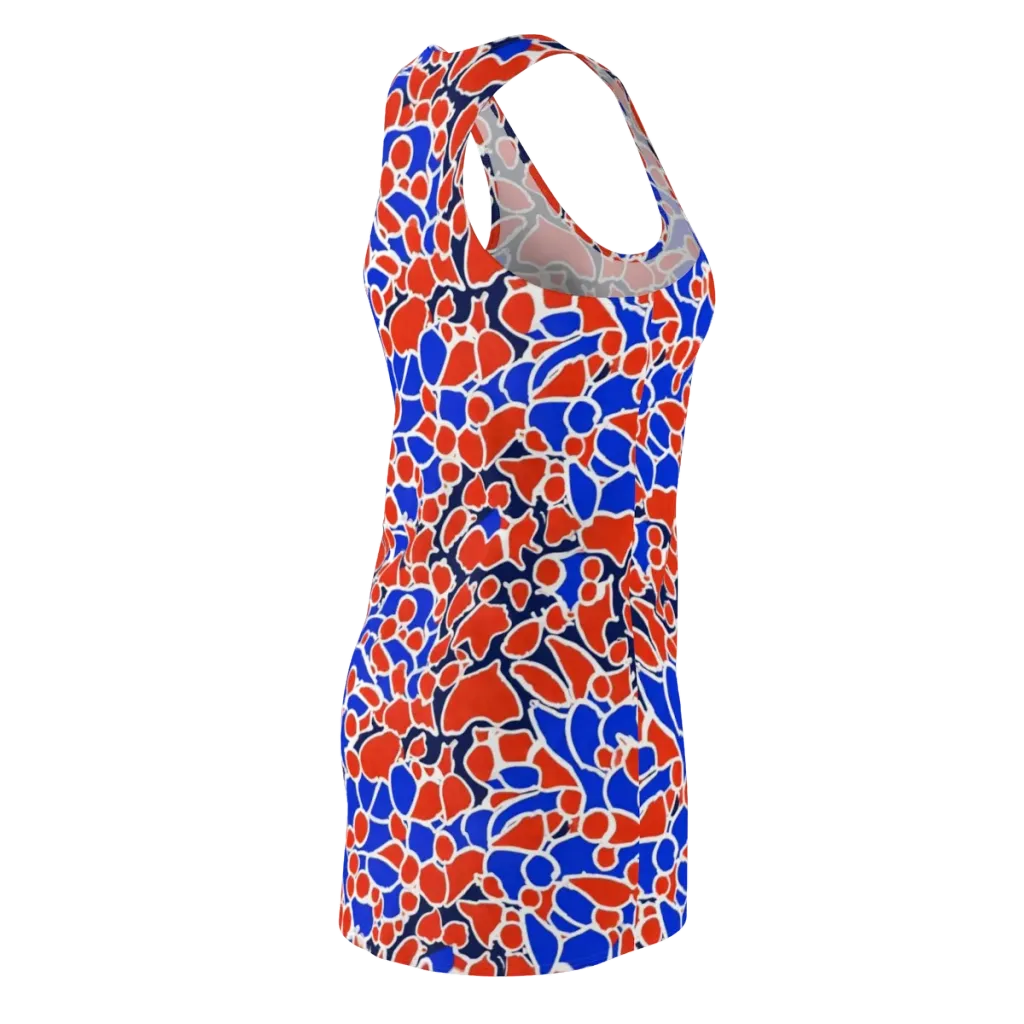 Cobalt Confetti on Racerback Dress — Back Side