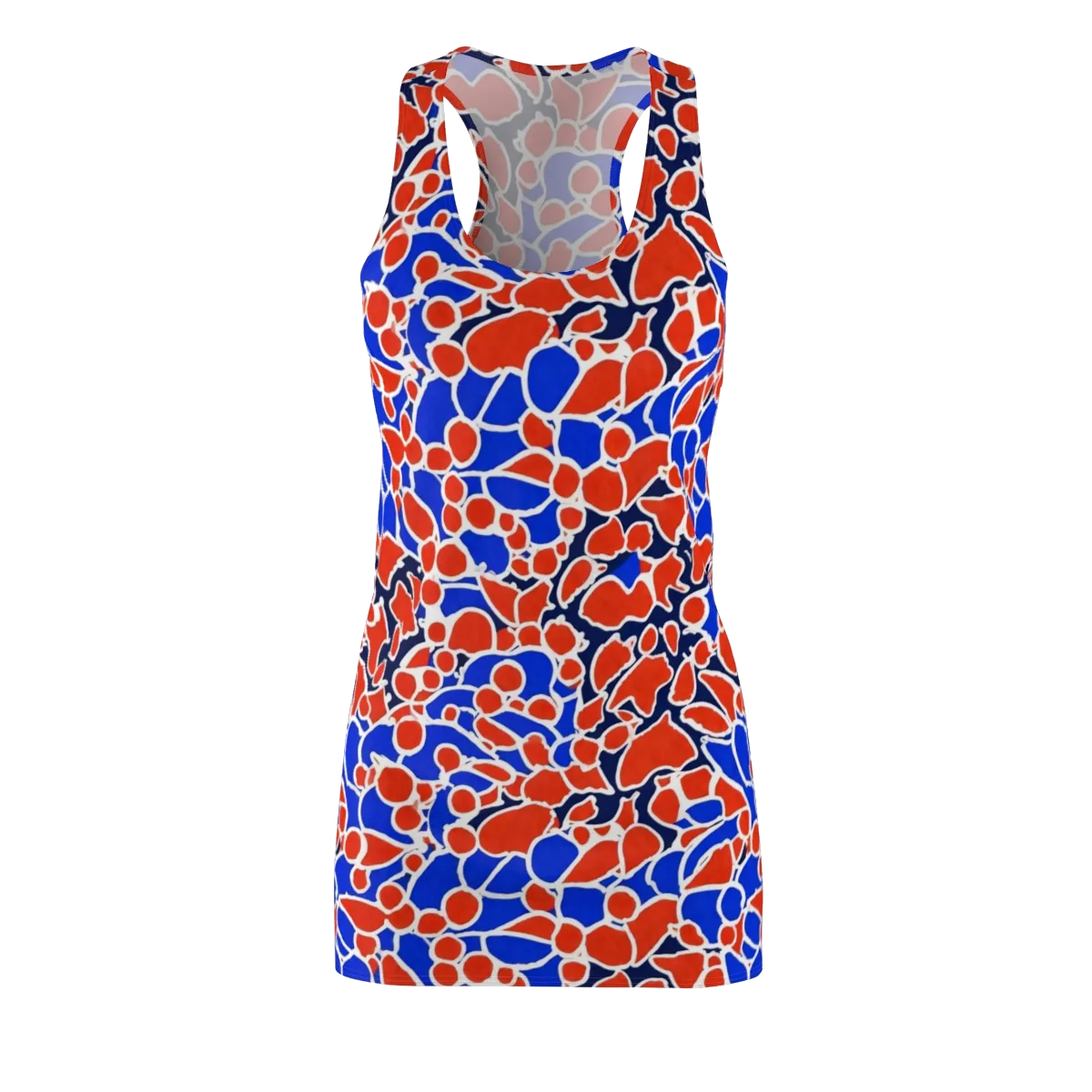 Cobalt Confetti on Racerback Dress — Front