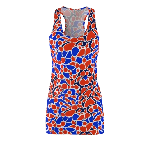 Cobalt Confetti on a Racerback Dress