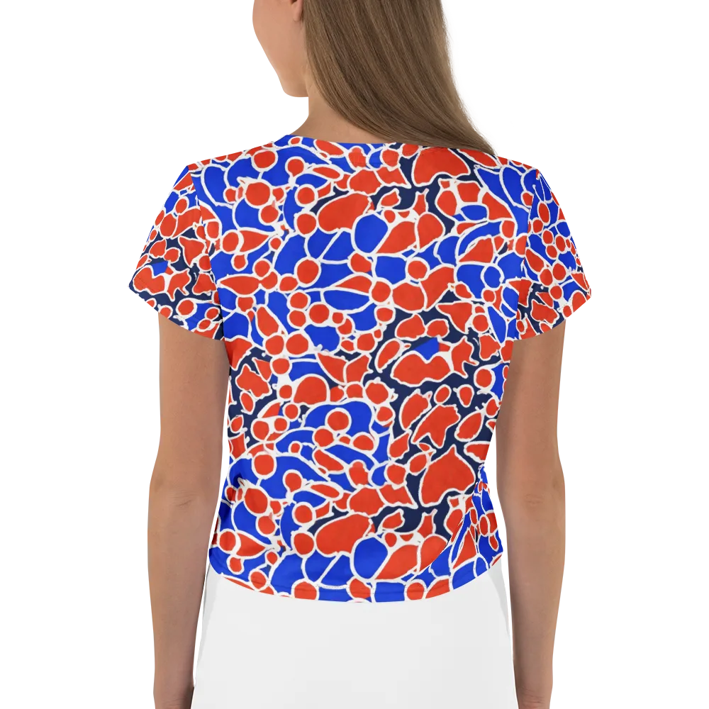 Cobalt Confetti on Crop Tee — Back