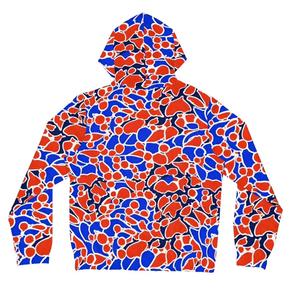 Cobalt Confetti on Women's Full-Zip Hoodie — Back