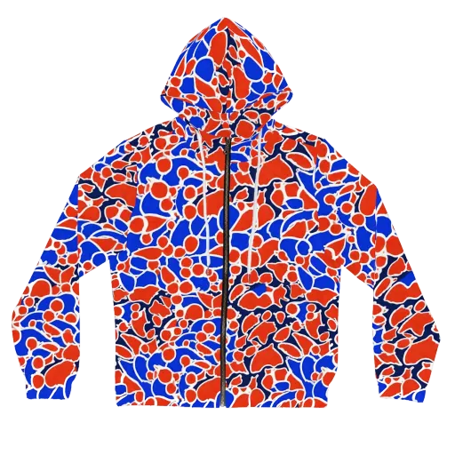 Cobalt Confetti on a Women's Full-Zip Hoodie