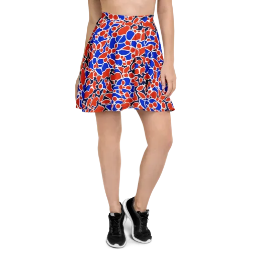 Cobalt Confetti on a Skater Skirt