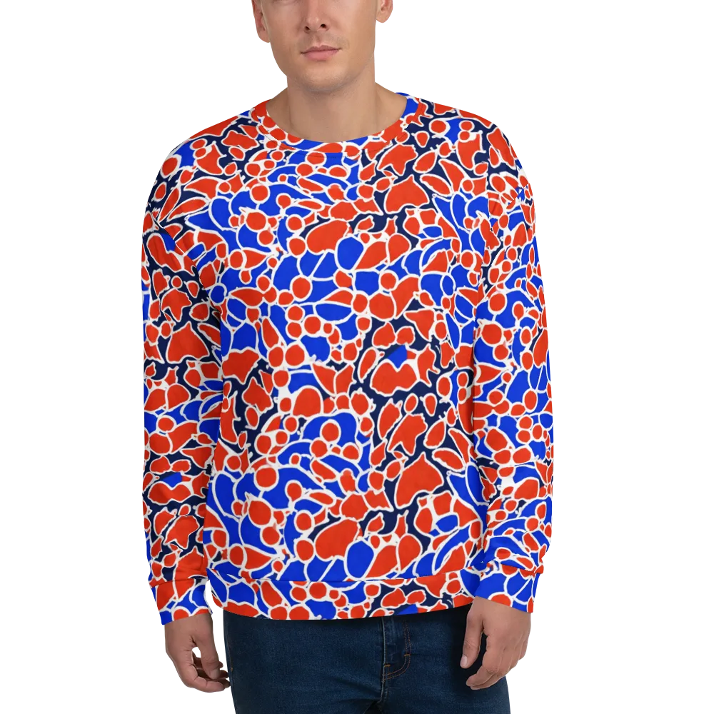 Cobalt Confetti on Sweatshirt — Front