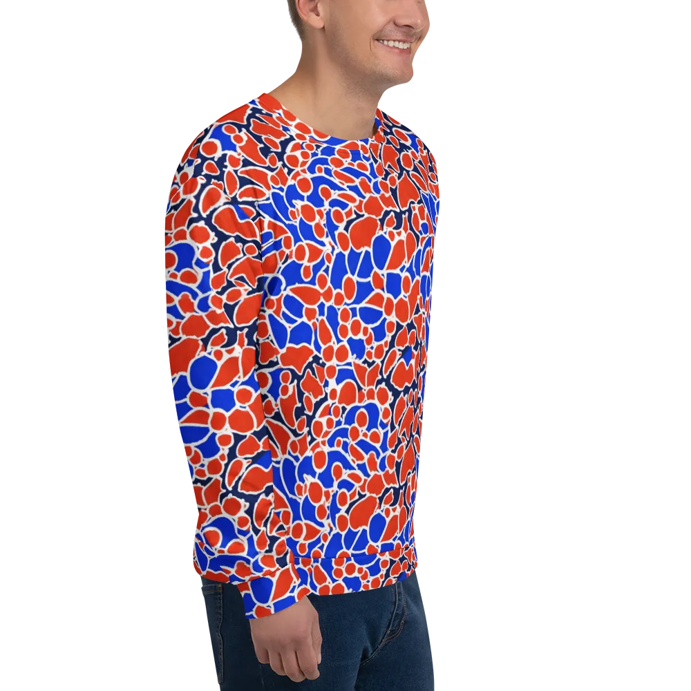 Cobalt Confetti on Sweatshirt — Right Front