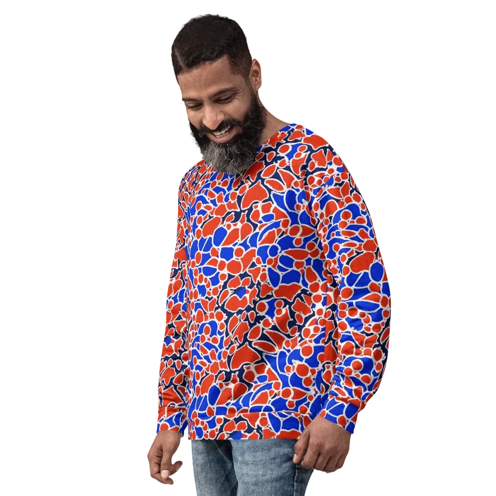 Cobalt Confetti on Sweatshirt — Left Front